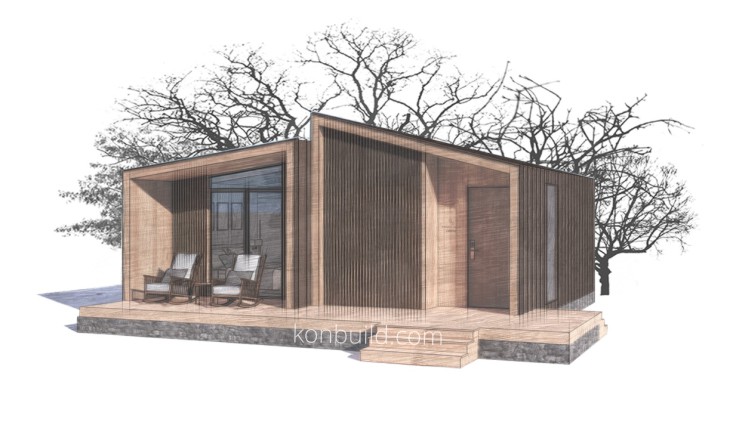 An illustration of a prefabricated constructed building from mainland china.