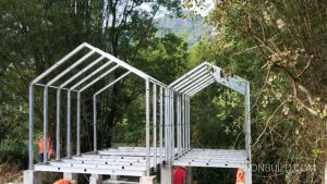 Aluminium pre fabricated resort buildings.