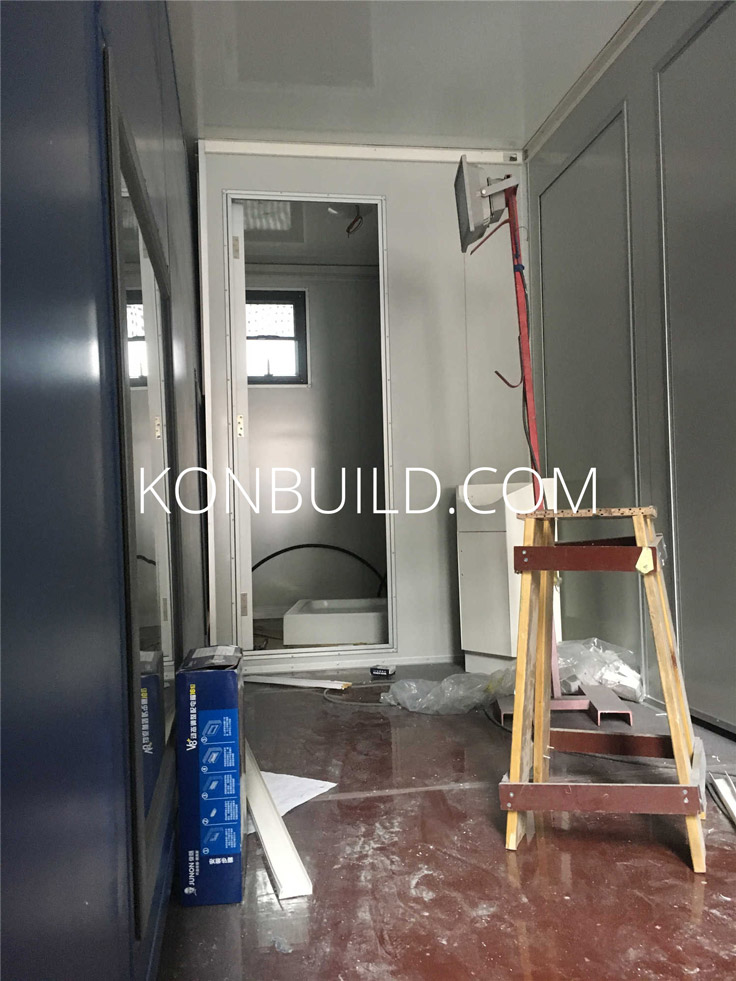 Living area under construction.