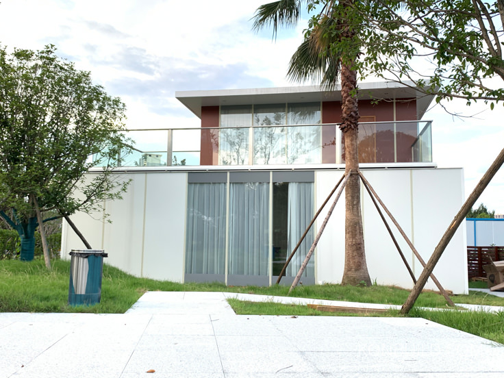 A modern modular home.