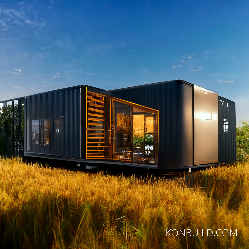 Modern AI generated architectural cabin design.