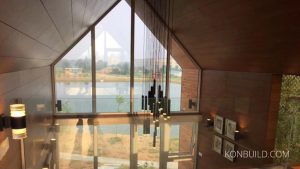 The loft view from a high quality prefab home.