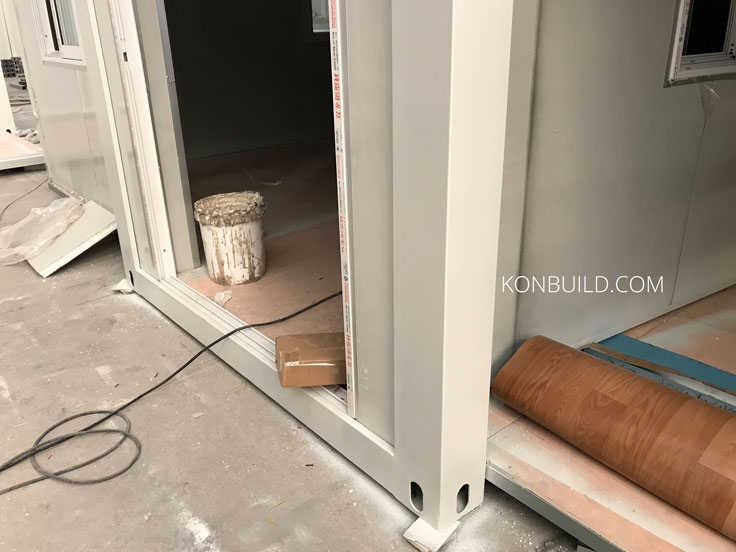 Container home under construction.