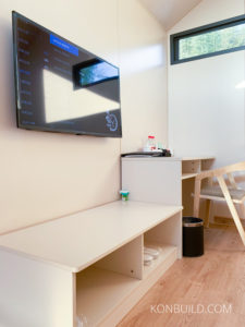 Interior of a modular home constructed in China.